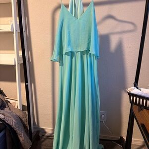 B Darlin Strapless Aqua Dress
